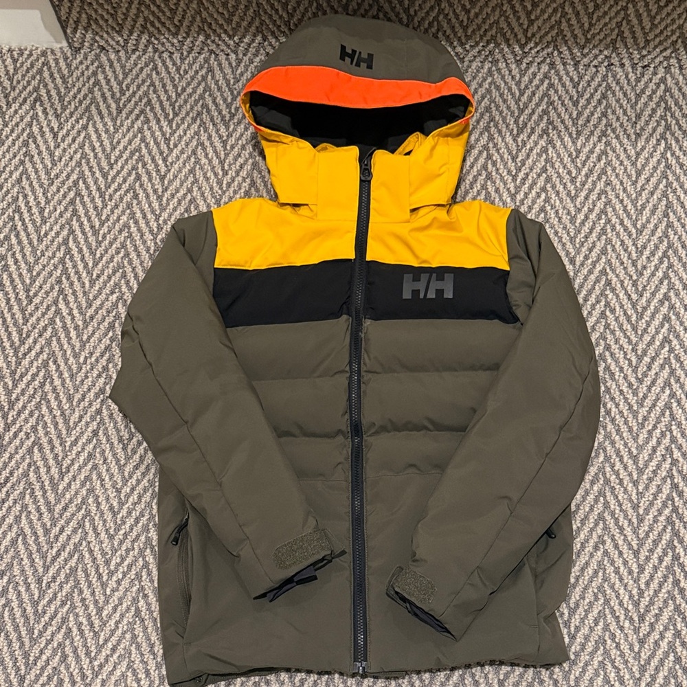 Helly Hansen Olive and Yellow Hooded Jacket